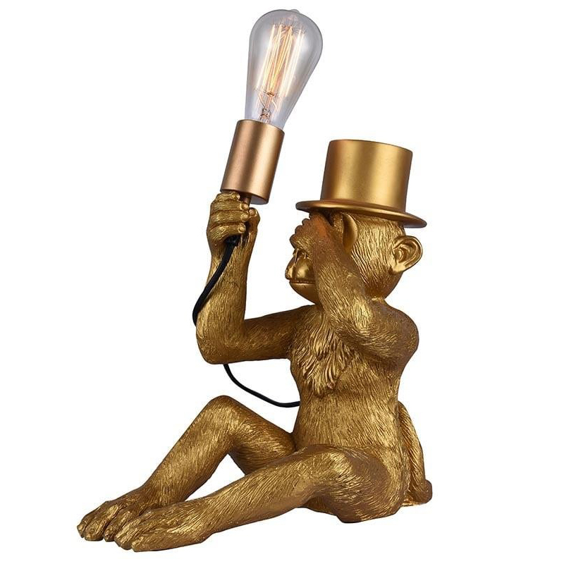 Настольная лампа Circus Monkey Table lamp Золотой Черный Настольная лампа Circus Monkey Table lamp Золотой Черный в Липецке | Loft Concept
