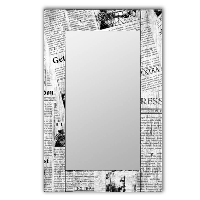 Зеркало Newspaper Черно-белый Зеркало Newspaper Черно-белый в Липецке | Loft Concept
