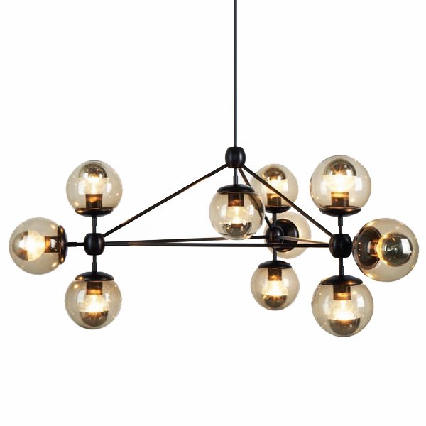 Люстра Modo Chandelier 10 Globes Дымчатый (Smoke) Люстра Modo Chandelier 10 Globes Дымчатый (Smoke) в Липецке | Loft Concept