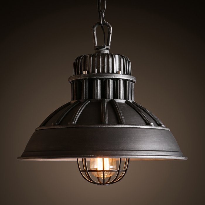 Подвесной светильник Loft Industrial Metal Cage Elder Черный Подвесной светильник Loft Industrial Metal Cage Elder Черный в Липецке | Loft Concept