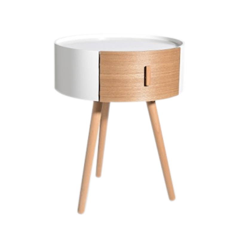 Тумбочка Stockholm White & Beige Сircle Белый Бежевый Тумбочка Stockholm White & Beige Сircle Белый Бежевый в Липецке | Loft Concept