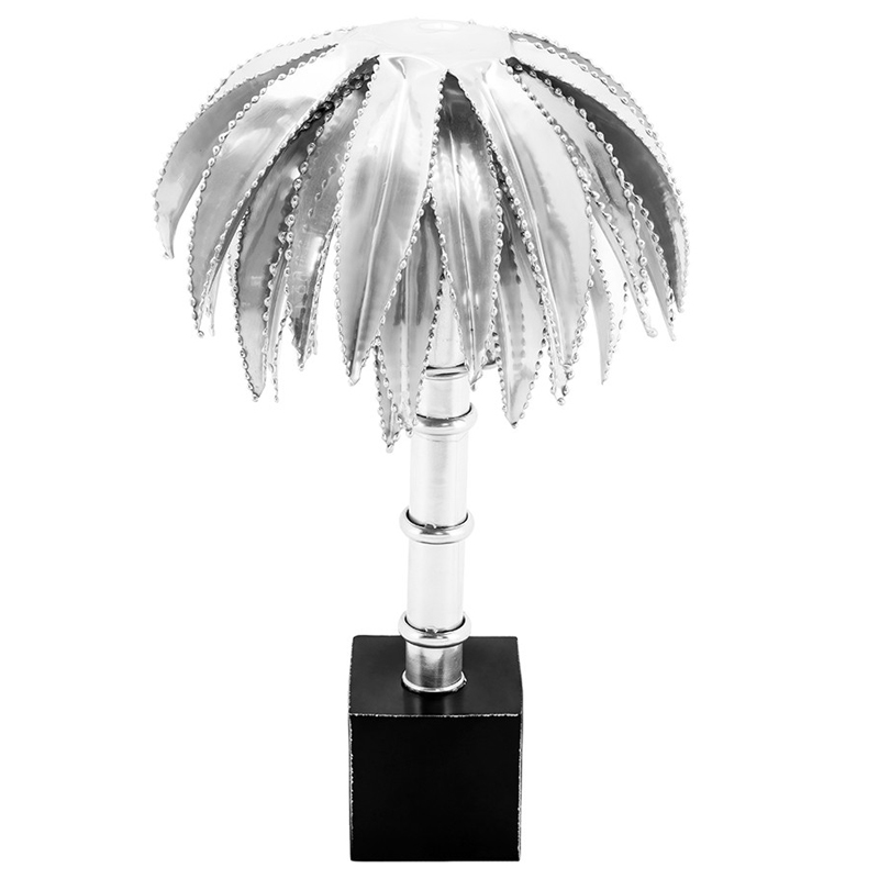 Настольная лампа TABLE LAMP PALMERY silver 30 Серебряный Черный Настольная лампа TABLE LAMP PALMERY silver 30 Серебряный Черный в Липецке | Loft Concept