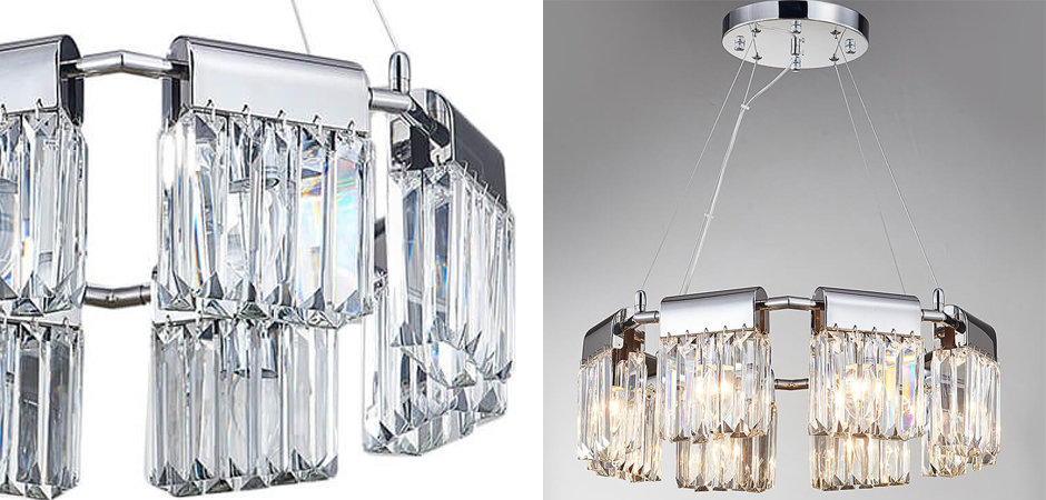 Люстра Crystal Pendants chrome 8 Люстра Crystal Pendants chrome 8 - Loft-Concept в Липецке