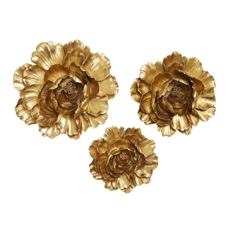 Аксессуар на стену Decor Flowers Rose Hip gold Золотой Аксессуар на стену Decor Flowers Rose Hip gold Золотой в Липецке | Loft Concept