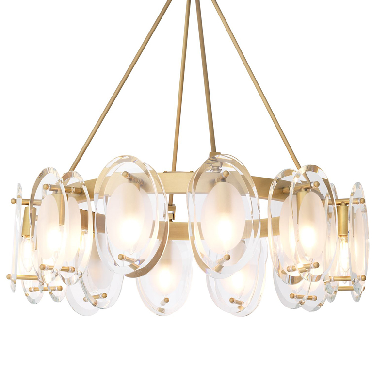 Люстра Eichholtz Chandelier Sublime Латунь Античная полированная Прозрачный Люстра Eichholtz Chandelier Sublime Латунь Античная полированная Прозрачный в Липецке | Loft Concept