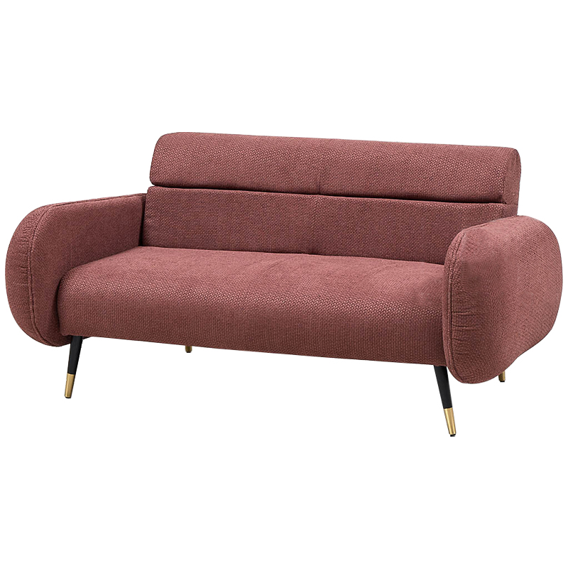 Диван Hebert Sofa Red M Красный Красный Черный Латунь Диван Hebert Sofa Red M Красный Красный Черный Латунь в Липецке | Loft Concept