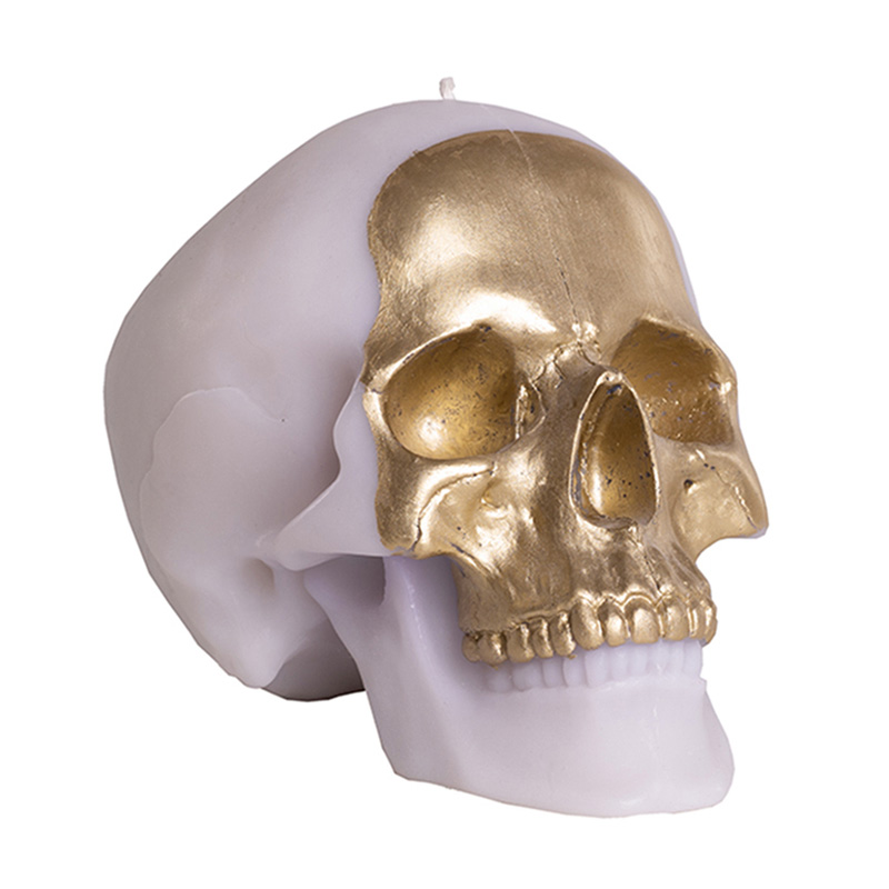 Свеча Gold Skull Белый Золотой Свеча Gold Skull Белый Золотой в Липецке | Loft Concept