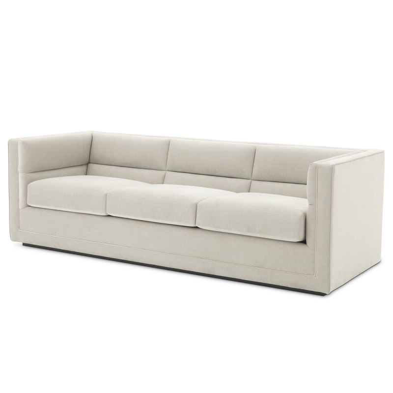 Диван Eichholtz Sofa Adonia Бежево-серый Черный Диван Eichholtz Sofa Adonia Бежево-серый Черный в Липецке | Loft Concept