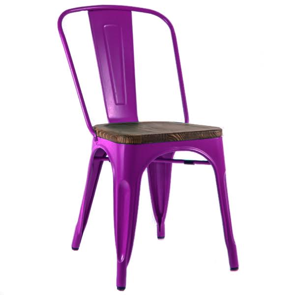 Кухонный стул Tolix Chair Wood Purple Пурпурный Пурпурный Коричневый Кухонный стул Tolix Chair Wood Purple Пурпурный Пурпурный Коричневый в Липецке | Loft Concept