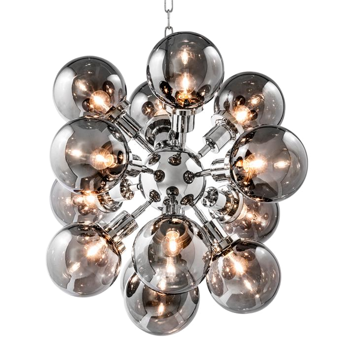 Люстра Chandelier Ludlow Nickel Никель Дымчатый (Smoke) Люстра Chandelier Ludlow Nickel Никель Дымчатый (Smoke) в Липецке | Loft Concept