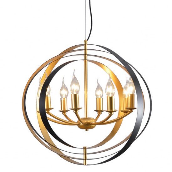 Люстра Spherium Chandelier Черный Золотой Люстра Spherium Chandelier Черный Золотой в Липецке | Loft Concept