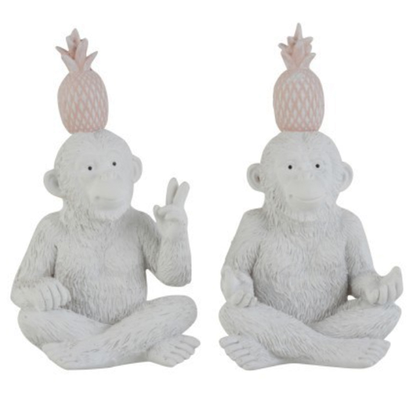 Набор статуэток Monkeys Figurine Светло-серый Набор статуэток Monkeys Figurine Светло-серый в Липецке | Loft Concept