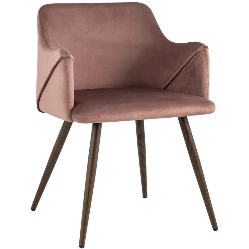 Стул Monarch Chair Пепельно-Розовый Велюр Розовый пастельный Коричневый Стул Monarch Chair Пепельно-Розовый Велюр Розовый пастельный Коричневый в Липецке | Loft Concept