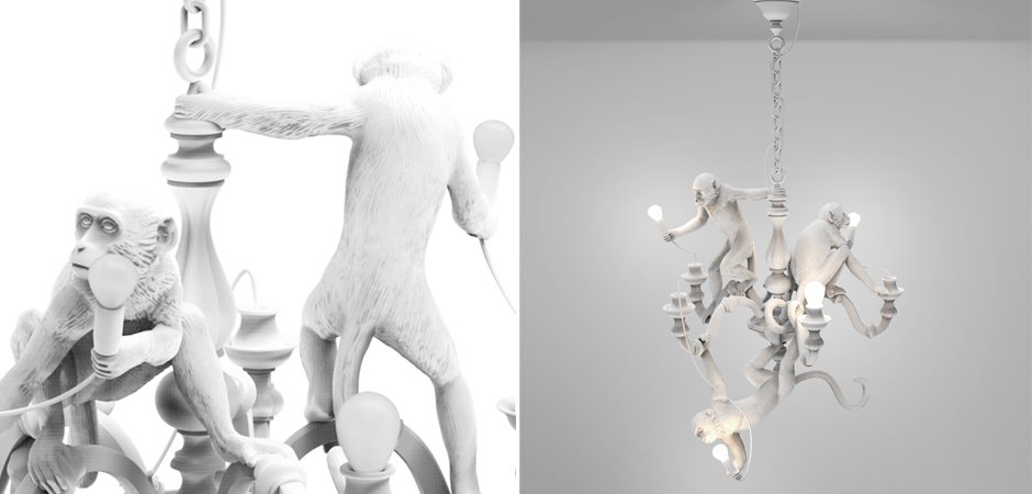 Люстра Seletti Monkey Chandelier White Люстра Seletti Monkey Chandelier White - Loft-Concept в Липецке