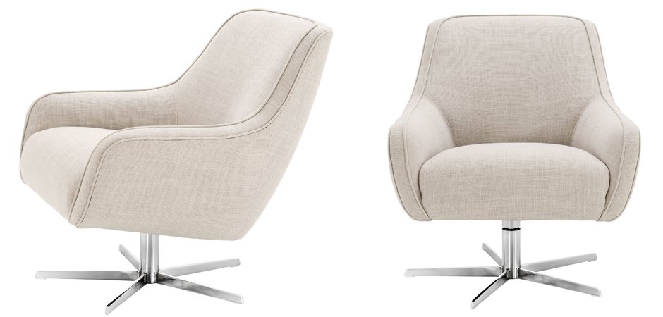 Кресло Eichholtz Swivel Chair Serena Natural Кресло Eichholtz Swivel Chair Serena Natural - Loft-Concept в Липецке