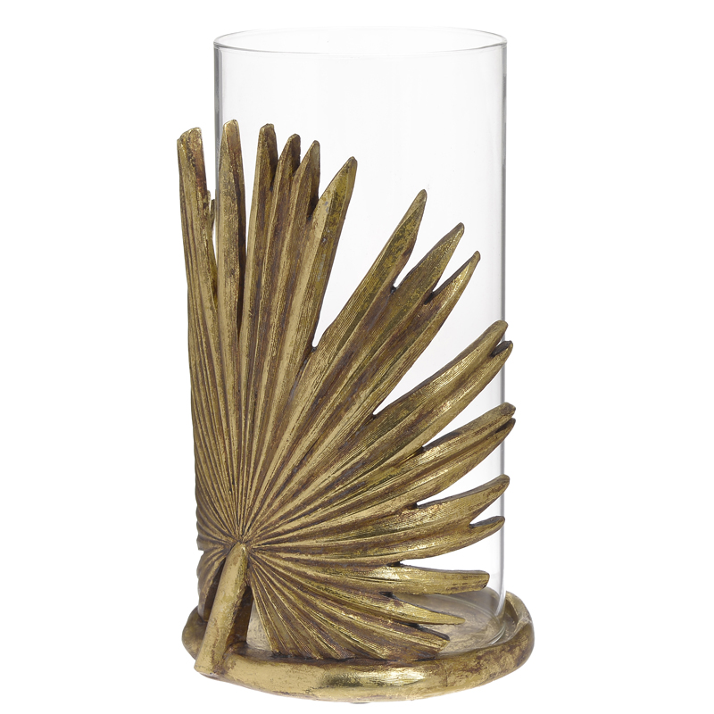 Подсвечник Palm Leaf Candlestick Золотой Прозрачный Подсвечник Palm Leaf Candlestick Золотой Прозрачный в Липецке | Loft Concept