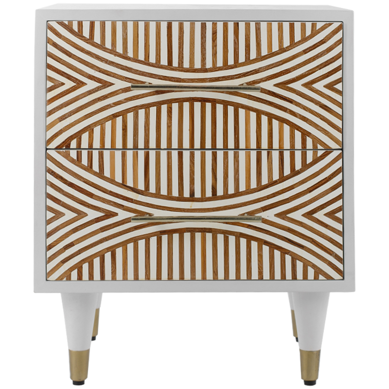 Тумба Arc Bedside Table Белый Коричневый Латунь Тумба Arc Bedside Table Белый Коричневый Латунь в Липецке | Loft Concept
