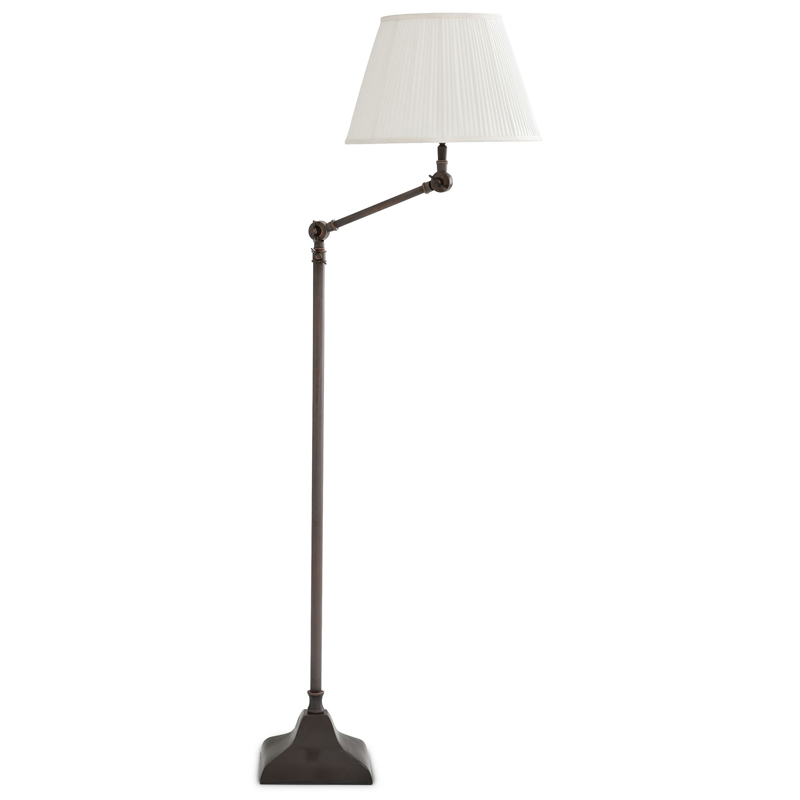 Торшер Eichholtz Floor Lamp Medea Темная бронза Белый Торшер Eichholtz Floor Lamp Medea Темная бронза Белый в Липецке | Loft Concept