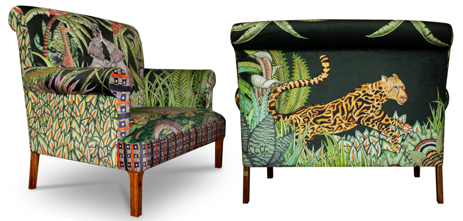 Диван Ardmore Design Sabie Sofa in Tanzanite Зеленый Тропический Орнамент Диван Ardmore Design Sabie Sofa in Tanzanite Зеленый Тропический Орнамент - Loft-Concept в Липецке