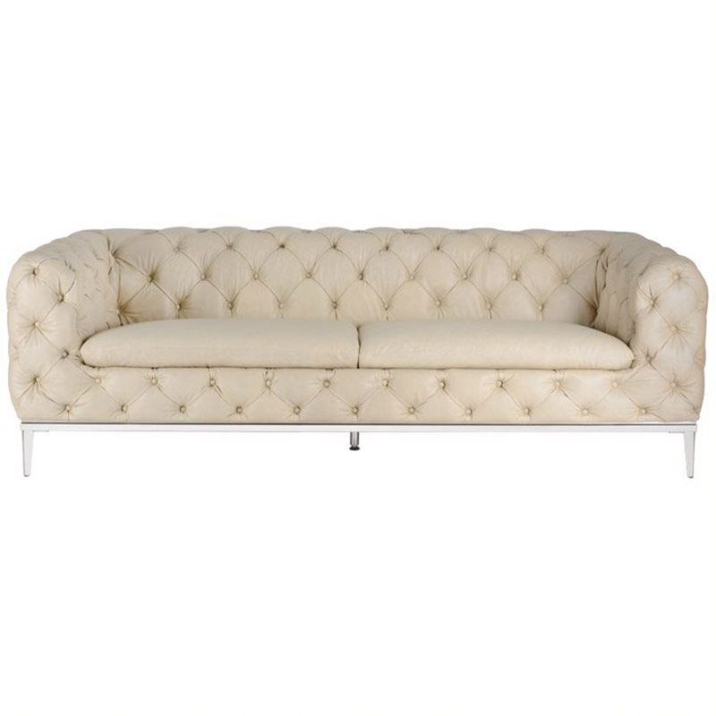 Диван Dorsten Sofa leather Молочный Диван Dorsten Sofa leather Молочный в Липецке | Loft Concept