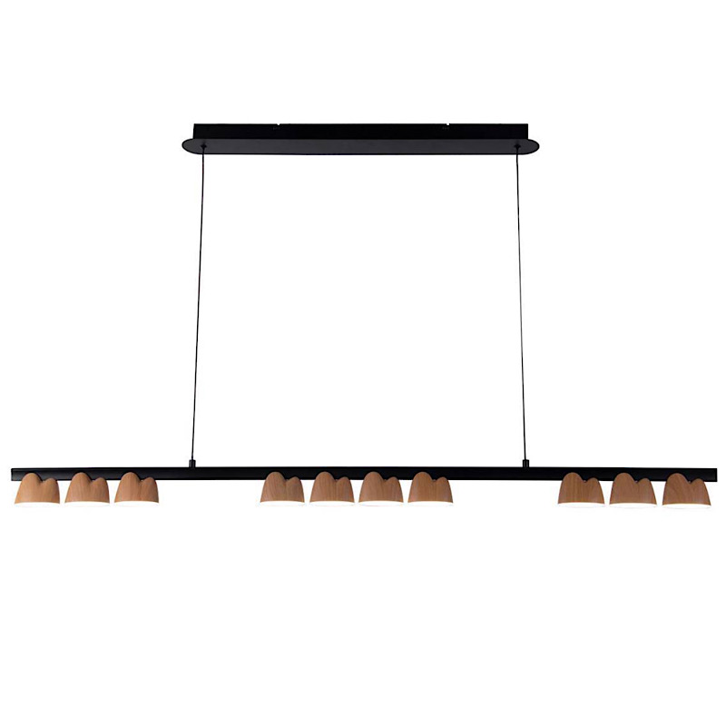 Люстра Collection Wooden Eco Light 135 Черный матовый Прозрачный в Липецке | Loft Concept 