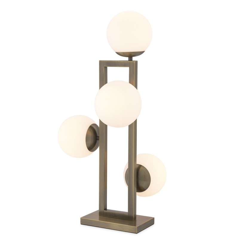 Настольная лампа Eichholtz Table Lamp Pascal brass Латунь Белое матовое стекло Настольная лампа Eichholtz Table Lamp Pascal brass Латунь Белое матовое стекло в Липецке | Loft Concept