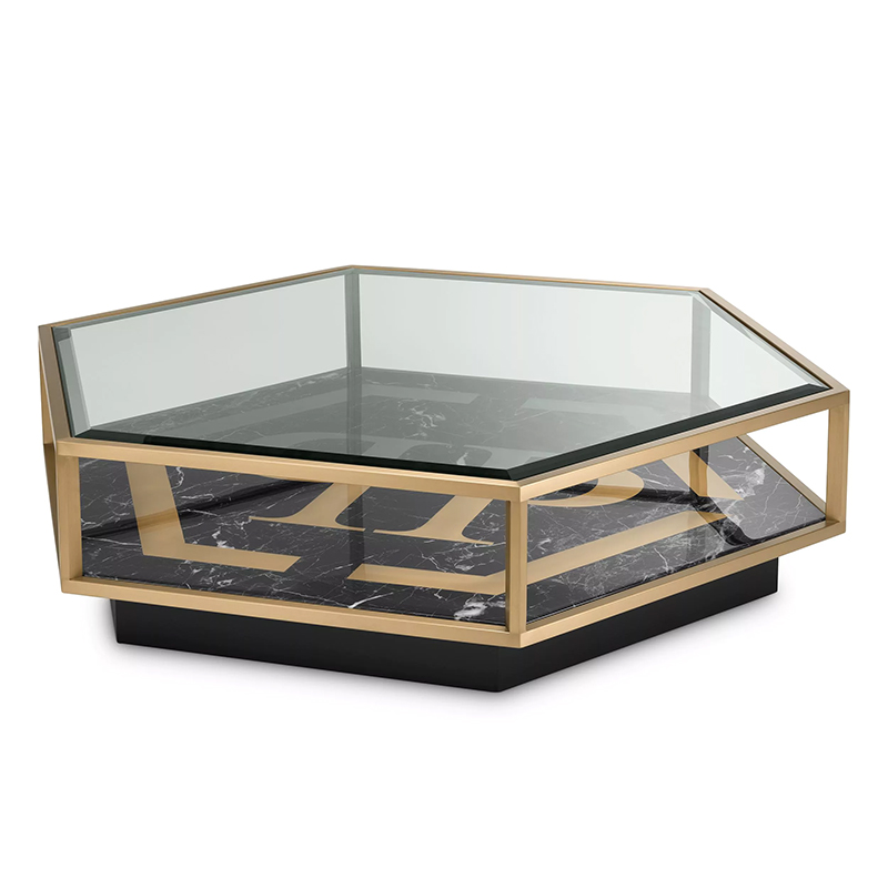 Кофейный стол Philipp Plein Coffee Table Falcon View Прозрачное Стекло Черный Золотой Кофейный стол Philipp Plein Coffee Table Falcon View Прозрачное Стекло Черный Золотой в Липецке | Loft Concept