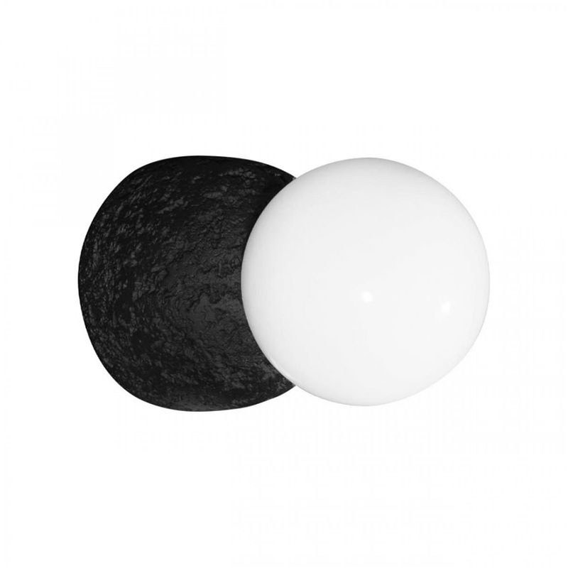 Бра Sea foam Black диаметр 10 Белый Черный Бра Sea foam Black диаметр 10 Белый Черный в Липецке | Loft Concept