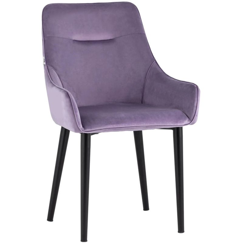 Стул Joan Chair Сиреневый Велюр Сиреневый Черный Стул Joan Chair Сиреневый Велюр Сиреневый Черный в Липецке | Loft Concept
