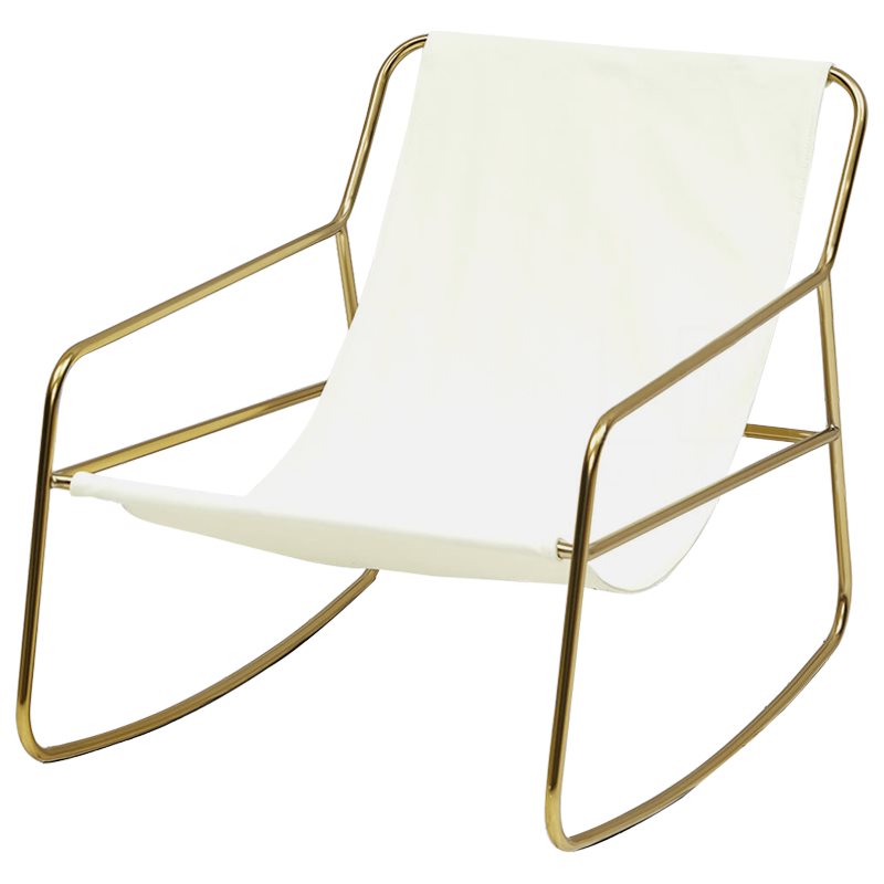 Кресло-качалка Etienne Chair Белый Золотой Кресло-качалка Etienne Chair Белый Золотой в Липецке | Loft Concept
