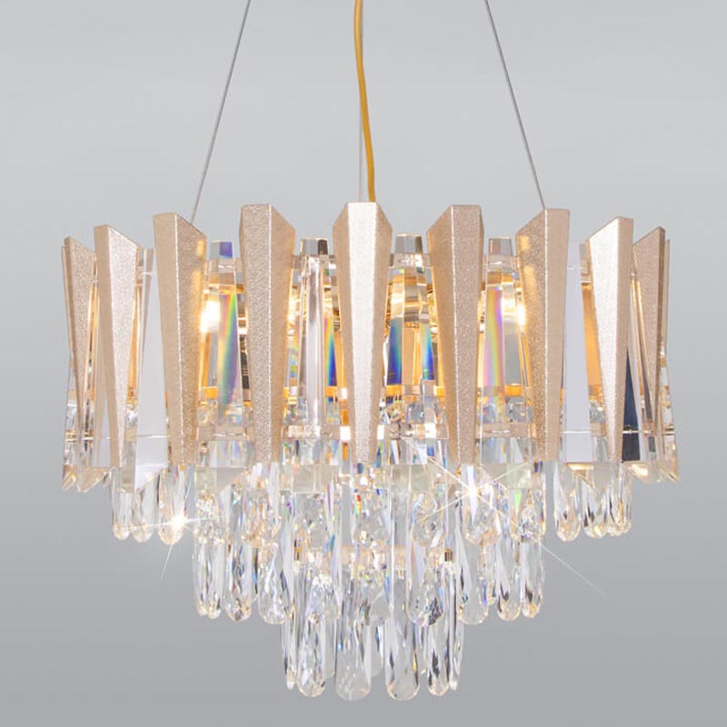 Люстра Crystal Edge Chandelier Прозрачный (Transparent) Золотой Люстра Crystal Edge Chandelier Прозрачный (Transparent) Золотой в Липецке | Loft Concept