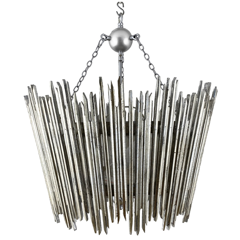 Люстра Ragna Silver Wooden Rods Chandelier Серебряный Люстра Ragna Silver Wooden Rods Chandelier Серебряный в Липецке | Loft Concept