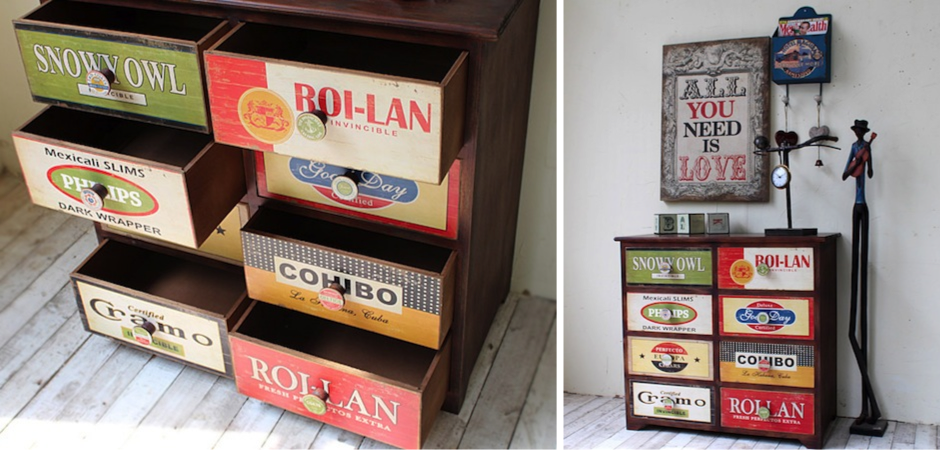 Комод в винтажном стиле с цветными ящиками Hurbor Loft Vintage Комод в винтажном стиле с цветными ящиками Hurbor Loft Vintage - Loft-Concept в Липецке
