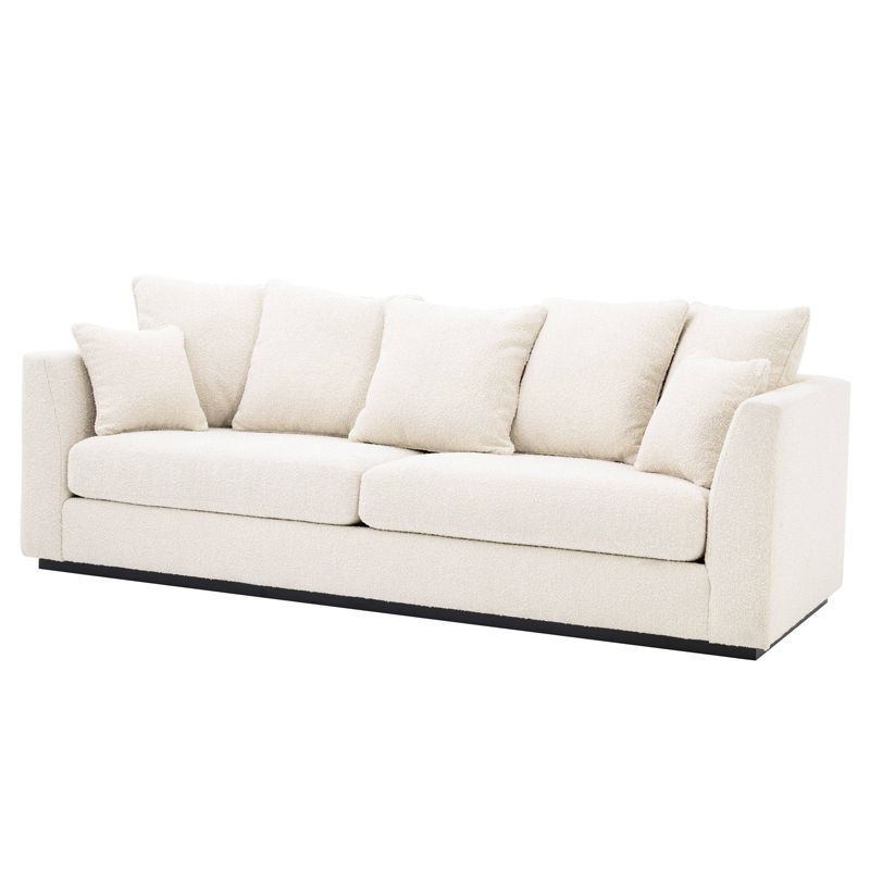 Диван Eichholtz Sofa Taylor boucle cream Кремовый Черный Диван Eichholtz Sofa Taylor boucle cream Кремовый Черный в Липецке | Loft Concept