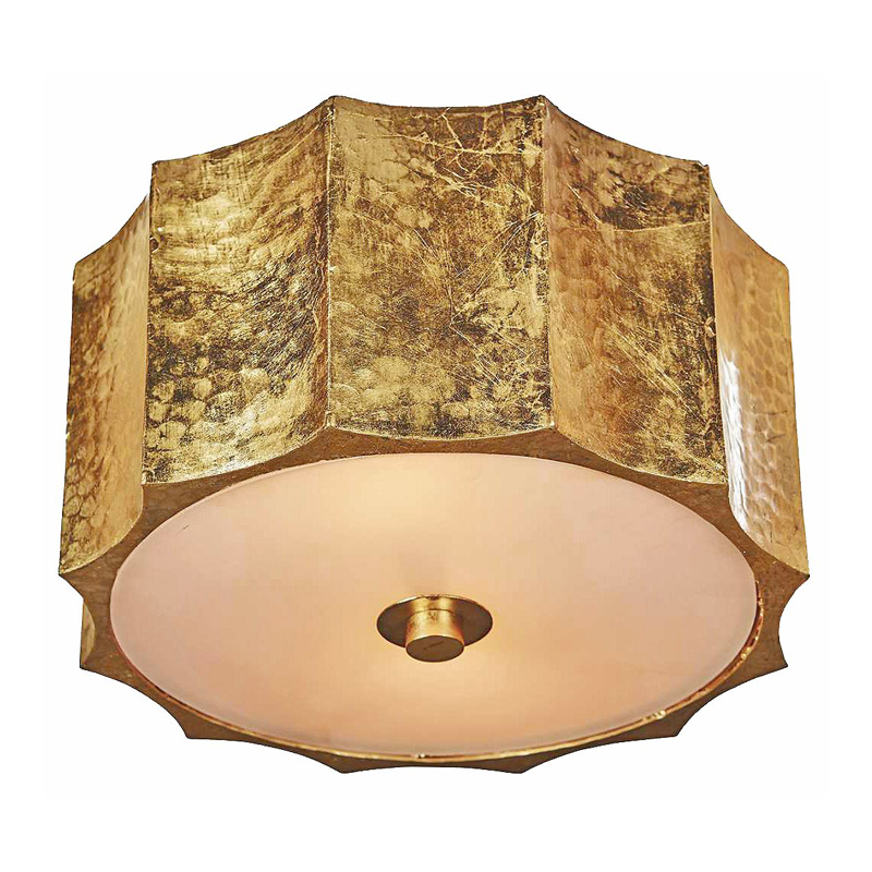 Потолочный светильник Grooved Gold Drum Золотой Потолочный светильник Grooved Gold Drum Золотой в Липецке | Loft Concept