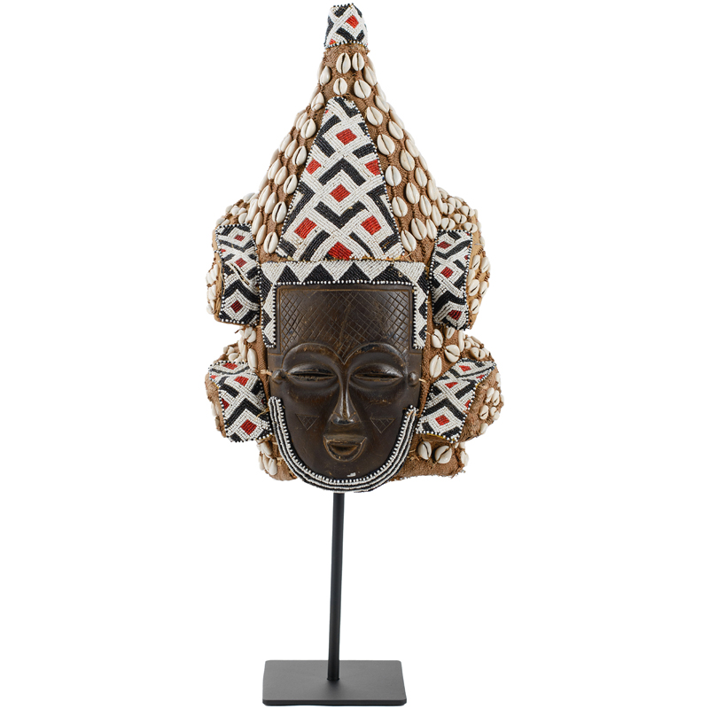 Маска African Mask with Sophisticated headgear Коричневый Мульти Черный Маска African Mask with Sophisticated headgear Коричневый Мульти Черный в Липецке | Loft Concept