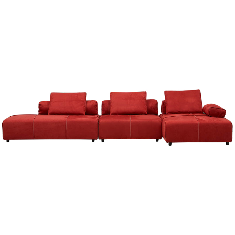 Угловой диван Quinn Red Sofa Красный Угловой диван Quinn Red Sofa Красный в Липецке | Loft Concept