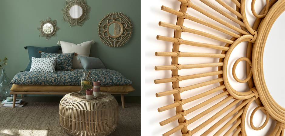 Зеркало Mirror Rattan Round D90 Зеркало Mirror Rattan Round D90 - Loft-Concept в Липецке