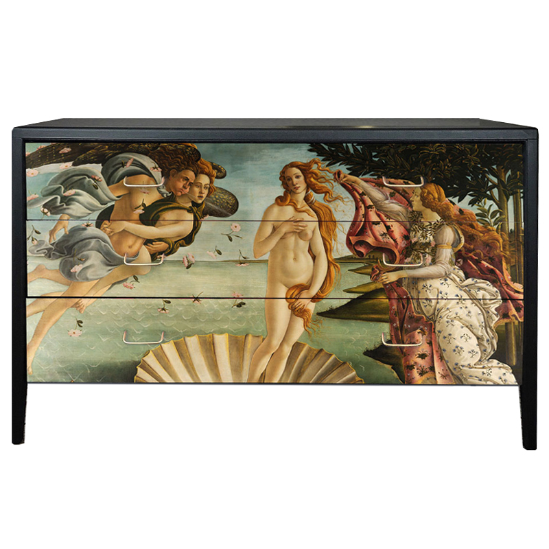 Комод Афродита Chest Of Drawers The Birth Of Venus Черный Бежево-серый Комод Афродита Chest Of Drawers The Birth Of Venus Черный Бежево-серый в Липецке | Loft Concept