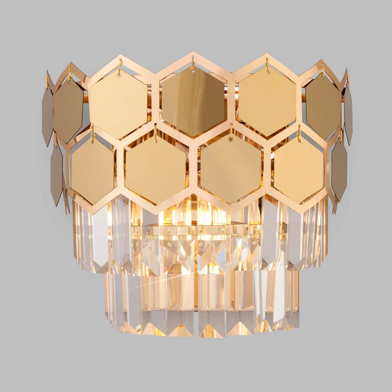 Бра Hanging Hexagon Moira Sconce gold Прозрачный (Transparent) Золотой Бра Hanging Hexagon Moira Sconce gold Прозрачный (Transparent) Золотой в Липецке | Loft Concept