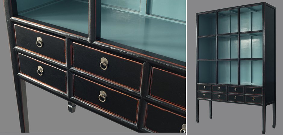 Стеллаж Сhinoise black and blue Стеллаж Сhinoise black and blue - Loft-Concept в Липецке