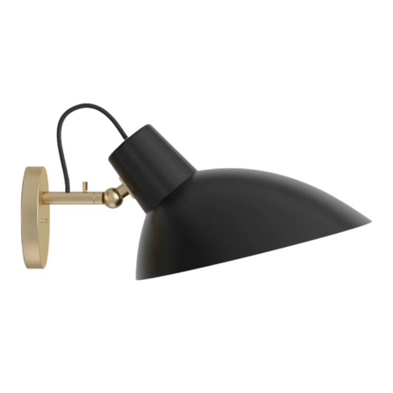 Бра с черным матовым плафоном Retro Light матовое золото Черный Бра с черным матовым плафоном Retro Light матовое золото Черный в Липецке | Loft Concept