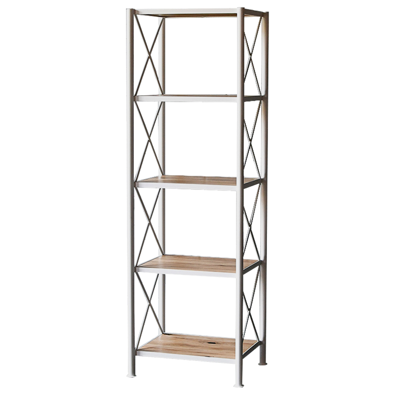Стеллаж Pheobe White Industrial Metal Rust Rack Белый Древесина Стеллаж Pheobe White Industrial Metal Rust Rack Белый Древесина в Липецке | Loft Concept