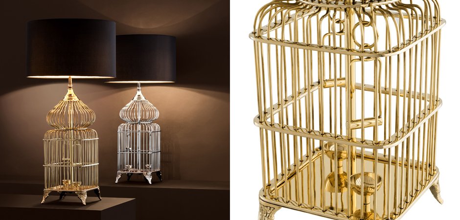 Настольная лампа Eichholtz Table Lamp La Cage Brass - Loft-Concept в Липецке