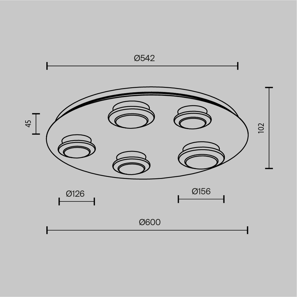Потолочный светильник Pharao 3000К 56Вт в Липецке