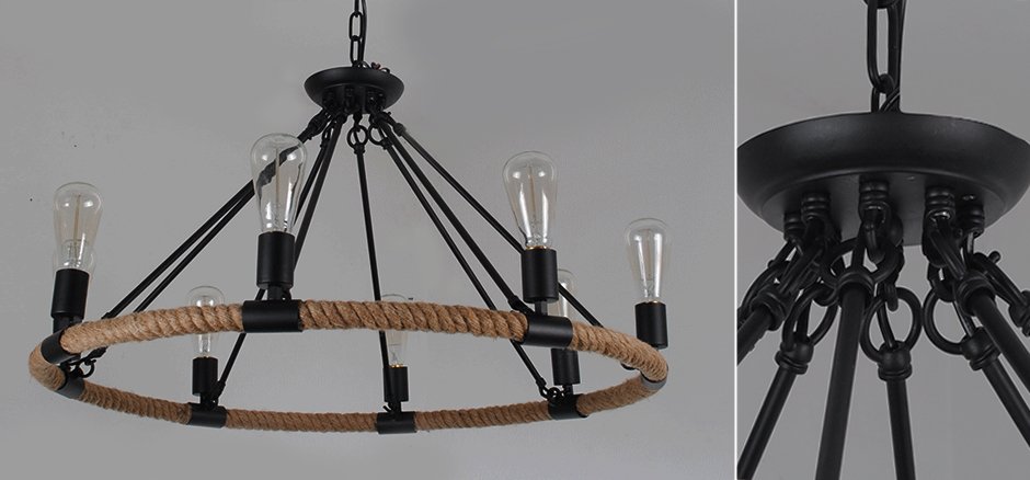 Люстра Round Tube Loft Rope Light Люстра Round Tube Loft Rope Light - Loft-Concept в Липецке