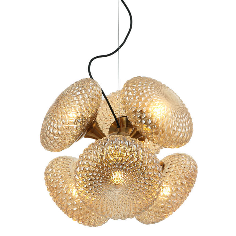 Люстра Glass Solar Balloon bronze 6 Бронза Прозрачный желтый Люстра Glass Solar Balloon bronze 6 Бронза Прозрачный желтый в Липецке | Loft Concept
