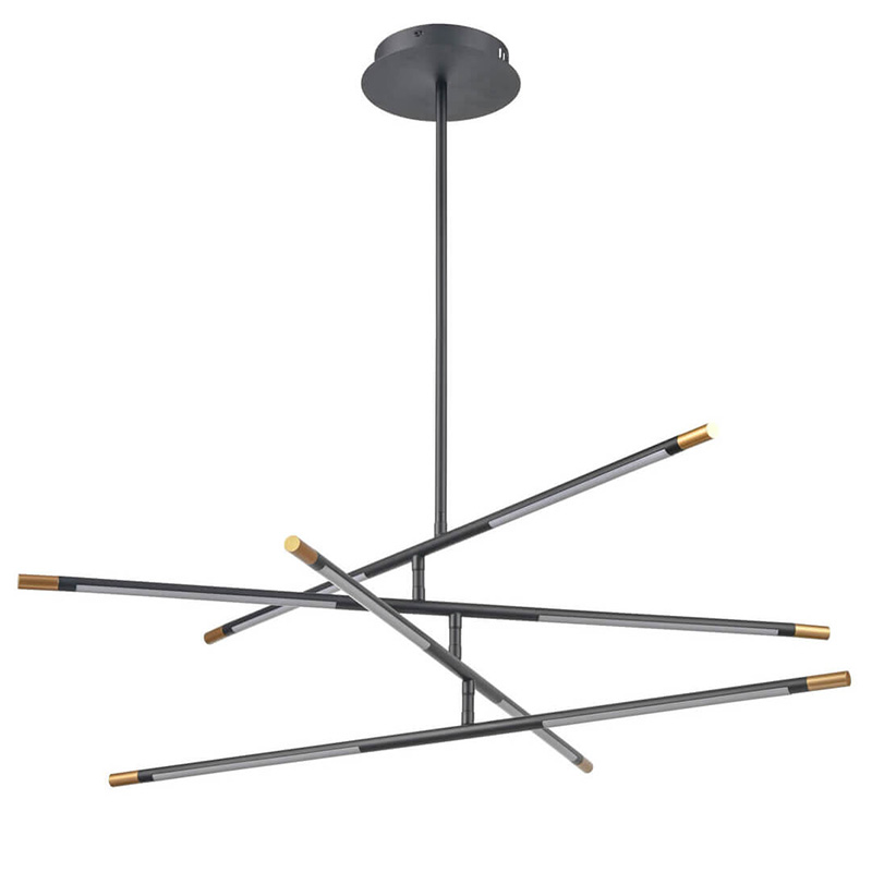 Люстра Drawing Line Gold Black Золотой Черный Люстра Drawing Line Gold Black Золотой Черный в Липецке | Loft Concept