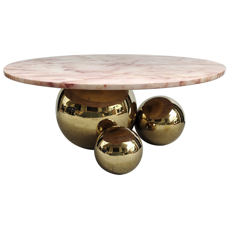 Кофейный стол Ball Metal Gold Coffee Table Золотой Дымчатая Роза Кофейный стол Ball Metal Gold Coffee Table Золотой Дымчатая Роза в Липецке | Loft Concept