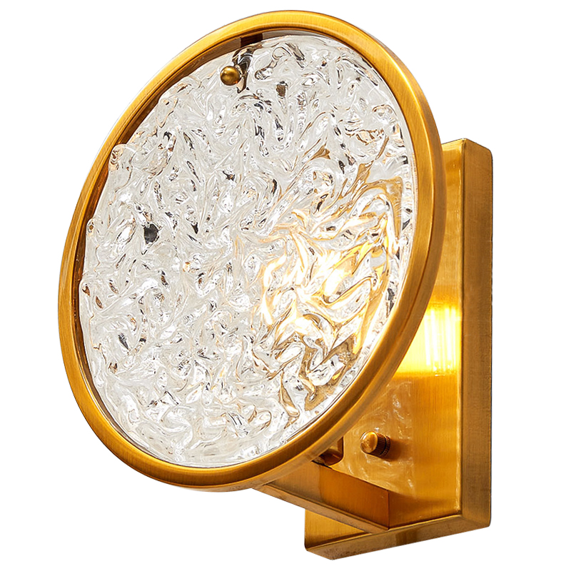 Бра Geraldine Glass Sconce Прозрачное Стекло Латунь Бра Geraldine Glass Sconce Прозрачное Стекло Латунь в Липецке | Loft Concept